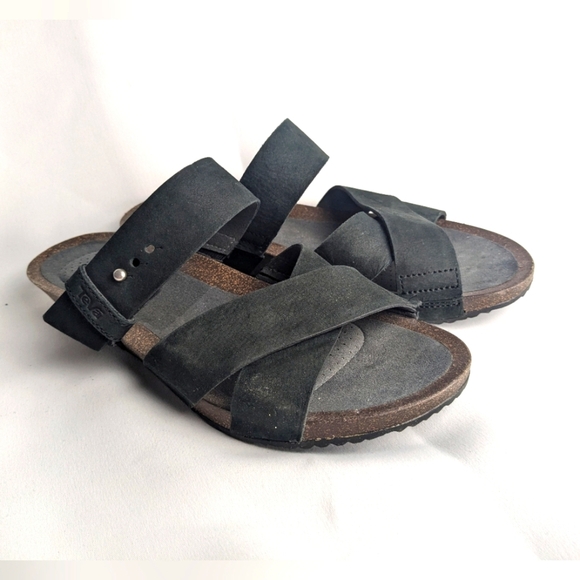 TEVA sandals Size 7.5 Women Model Mahonia Slides Black And Tan Color - Picture 4 of 12